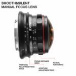 MEKE 3.5mm f2.8 220 Degree Manual Focus Circular Fisheye Lens Compatible with Olympus Panasonic Lumix M4/3 MFT Mount Cameras GH4 GH5 GH6 OM-1
