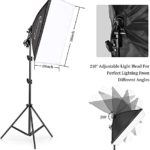 ShowMaven Softbox Lighting Kit, Studio Lights with 2 135W Bulbs 5500K Continuous Photography Lighting Kit for Filming Portrait Product Shooting Photography Video Recording