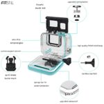 FitStill Double Lock Waterproof Housing for GoPro Hero 2018/7/6/5 Black, Protective 45m Underwater Dive Case Shell with Bracket Accessories for Go Pro Hero7 Hero6 Hero5 Action Camera