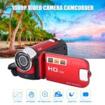 fosa Camera Camcorder, Portable Digital Video Camcorder Handy Camera Full HD 270° Rotation 1080P 16X High Definition Digital Camcorder Video DV Camera Great Gift for Kids(Red)