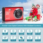 Compact Digital Camera, FHD 1080P 20MP Rechargeable Vlogging Camera with 2.8″ TFT LCD Screen, Digital Point and Shoot Video Camera for Kids,Beginner,Students,Teens,Elders