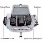 CADeN Camera Bag Case Shoulder Crossbody Bag Compatible for Nikon, Canon, Sony, DSLR SLR Mirrorless Cameras and Lenses (1.0 White, Medium)
