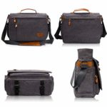 Estarer Camera Messenger Bag for SLR/DSLR Digital Cameras Laptop 15.6inch Shoulder Bag with Camera Insert Sleeve Upgraded Version