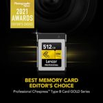 Lexar Professional 512GB CFexpress Type B Memory Card, Up to 1750MB/s Read, Raw 4K Video Recording, Supports PCIe 3.0 and NVMe (LCFX10-512CRBNA)