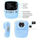 Instant Print Camera for Kids – Kids Digital Print Camera 18MP 1080P HD Video Recorder Zero Ink Portable Cameras Creative Print Toddler Camera Toys Gifts for 3-12 Years Old Boys and Girls (Blue)
