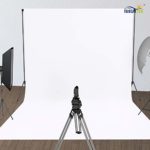 ISSUNTEX 6X9 ft Background Muslin Backdrop, Photo Studio, Collapsible High Density Screen for Video Photography and Television-White