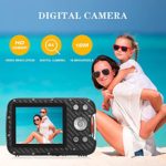 Waterproof Digital Camera Full HD 1080P Underwater Camera 16 MP Underwater Camcorder with 1050MAH Rechargeable Battery Point and Shoot Camera DV Recording Waterproof Camera for Snorkeling (Blue-2)