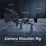 Neewer Camera Shoulder Rig, Video Film Making System Kit for DSLR Camera and Camcorder with Shoulder Mount, 15mm Rod, Handgrip and Matte Box, Compatible with Canon/Nikon/Sony/Pentax/Fujifilm/Panasonic