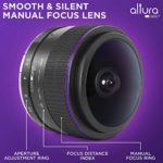 Sony E Mount Lens 6.5mm f/2.0 Wide Angle Lens Circular Fisheye for Sony Alpha Mirrorless Camera A6600 A6500 A6400 A6300 A6100 A6000 A5100 A5000 NEX by Altura Photo with Protective Hard Case