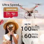 [5-Yrs Free Data Recovery] Gigastone 256GB Micro SD Card, 4K Video Recording for GoPro, Action Camera, DJI, Drone, Nintendo-Switch, R/W up to 100/60 MB/s MicroSDXC Memory Card UHS-I U3 A2 V30 C10