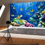 Leowefowa 7X5FT Under The Sea Backdrop Underwater World Backdrops for Photography Coral Fish Aquarium Vinyl Photo Background Interior TV Wallpaper 3D Kids Children Summer Party Studio Props