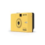 RETO Ultra Wide and Slim 35mm Reusable Daylight Film Camera – 22mm Wide Lens, Focus Free, Light Weight, Easy to Use (Muddy Yellow)