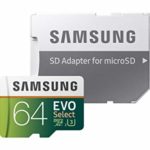 SAMSUNG (MB-ME64GA/AM) 64GB 100MB/s (U3) MicroSDXC EVO Select Memory Card with Full-Size Adapter