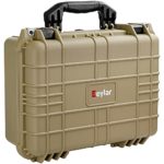 Eylar Standard 16″ Gear, Equipment, Hard Camera Case Waterproof with Foam TSA Standards (Tan)