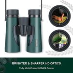 10×42 Professional HD Binoculars for Adults with Phone Adapter, High Powered Binoculars with BaK4 prisms, Super Bright Lightweight & Waterproof Binoculars Perfect for Bird Watching, Hunting, Hiking