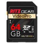Ritz Gear 64GB V60 4K U3 SDXC Memory Cards 10-Pack with Card Reader and Vivitar 12 Compartment Memory Card Holder