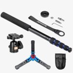 koolehaoda Camera Aluminum Monopod With Three Feet Stand Support Base & K-09 Ballhead For DSLR Camera Canon Nikon. Extended Max Height: 69-inch.