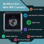 Security Camera Indoor 1080p WiFi Camera 150 Degree View Smart Camera with Night Vision, Motion Detection, Remote Viewing with iOS, Android Phone APP