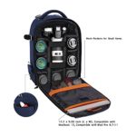 MOSISO Camera Backpack, DSLR/SLR/Mirrorless Photography Camera Case Buffer Padded Shockproof Camera Bag with Customized Modular Inserts&Tripod Holder Compatible with Canon,Nikon,Sony etc, Navy Blue