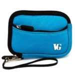 Sky Blue Neoprene Sleeve Case with easy access zipper and included Hand Strap for all models & colors of your Canon Digital Camera Point and Shoot Powershot A1200 , A2200 , A2300, A2400 IS , A3300 , A3400 , A4000 with HD Video + Green Vangoddy Bracelet!!!