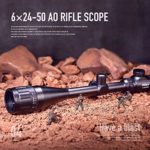 Pinty 6-24×50 AO Rifle Scope Rangefinder Illuminated Optics with Free Mount