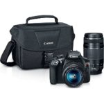 Canon Digital SLR Camera Kit [EOS Rebel T6] with EF-S 18-55mm and EF 75-300mm Zoom Lenses – Black, full-size