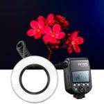 GODOX MF-R76 Macro LED Ring Flash Speedlite 76Ws 660 Full-Power Flashes Dual-Flash Tubes Power Adjustment 1/128 to 1/1 10 Levels of Power Ratio for Canon Nikon Sony Fuji Olympus Panasonic DSLR Cameras