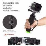 Waterproof Floating Hand Grip Compatible with GoPro Hero 10 9 8 7 6 5 4 3+ 2 1 Session Black Silver Camera Handler & Handle Mount Accessories Kit & Water for Water Sport and Action Cameras (Green)