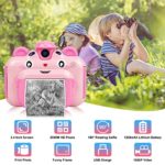 CL FUN Instant Print Camera for Kids, 2.4 Inch Screen Digital Camera for Girls with Print Paper, Zero Ink Selfie Video Camera for Kid with 180° Rorating Len, Children Birthday Toy Camera for Kids