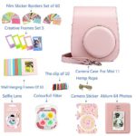 CAIYOULE Accessories Kit for Fujifilm Instax Mini 11 Instant Film Camera Camera Case Photo Album Accessories Bundle (Pink2)