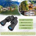 Baeddak 20×50 Binoculars for Adults, Compact Waterproof Binoculars for Bird Watching, Hunting, Travel, Sports, Games, Stargazing – Bonus with Carrying Case and Strap, Black