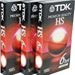 TDK Blank VHS Video Tapes Premium Quality HS T-120 (Pack of 3)