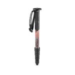 Manfrotto Element MII 5-Section Monopod (Red) – Manfrotto 234RC Monopod Swivel Head – Bundled with A Replacement ZAYKiR Quick Release Plate