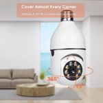 2Pcs Light Bulb Camera 5G WiFi Outdoor, 1080P E27 Light Bulb Camera Security Camera, Indoor 360° Home Security Cameras, Full Color Day and Night, Smart Motion Detection (2PCS, Support 5G)