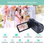 Camcorders ORDRO HDV-V12 HD 1080P Video Camera Recorder Infrared Night Vision Camera Camcorders with 16G SD Card and 2 Batteries