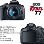 Canon EOS Rebel T7 DSLR Camera Bundle with Canon EF-S 18-55mm is II Lens Bundle + 2pc SanDisk 32GB Memory Cards + Accessory Kit