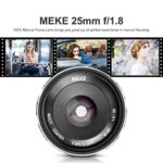 Meike 25mm F1.8 APS-C Large Aperture Wide Angle Lens Manual Focus Lens Compatible with Sony E Mount Mirrorless Cameras NEX 3 3N 5 NEX 5T NEX 5R NEX 6 7 A6400 A5000 A5100 A6000 A6100 A6300 A6500 A6600