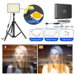 2 Packs Video Lighting Kit, Sutefoto Led Light for Video Photography, Starter Light Kit with Two Adjustable Tripod, Dimmable Brightness and Color Temperature, Changeable 9 Color Filters