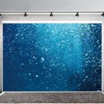 Laeacco 10x8ft Underwater Seawater Bubbles Vinyl Photography Background Marine Theme Backdrop Safari Mermaid Party Banner Swimming Pool Diving Amateur Shoot Holiday Vacation Studio Props