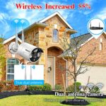 {Dual Antennas for Wi-Fi Enhanced} AI Human Detected 2K 3.0MP Wireless Security Camera System, Surveillance NVR Kits with 2TB Hard Drive, 4Pcs Outdoor WiFi Security Cameras, with Audio, Night Vision