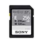 Sony E series SDXC UHS-II Card 256GB, V60, CL10, U3, Max R270MB/S, W120MB/S (SF-E256/T1), Black, Small