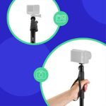 JOBY Compact Monopod 2-in-1, Camera/Action Cam with Ball Head, Universal ¼-20” Mount, Swivel Mount Compatible with GoPro, DSLR, Mirrorless Camera, Colour: Black