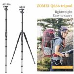 YESSBON ZOMEI Aluminum Portable Tripod with Ball Head Heavy Duty Lightweight Professional Compact Travel for Nikon Canon Sony All DSLR and Digital Camera