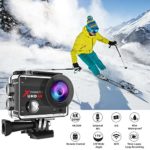 Underwater Camera: 4K 20MP Action Camera with Remote Control, WiFi Action Cameras,170° Wide Angle EIS Waterproof Camera with 2 Batteries and Mounting Accessories Kit