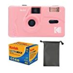 Kodak M35 35mm Reusable Film Camera, Focus Free, Build in Powerful Flash, Bundle with Film and Camera Bag (Candy Pink, Ultramax 400 Film 24exp. and Bag Bundle)