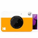 Kodak Printomatic Instant Camera Bundle (Yellow) Zink Paper (20 Sheets) – Case – Photo Album – Hanging Frames.