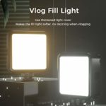 VL-81 LED Video Light w Softbox, Portable Light for Photography Cold Shoe On-Camera Video Lights CRI95+ 3200K-5600K Bi-Color 3000mAh Rechargeable Dimmable Vlog Light for DSLR Camera Camcorder Gopro