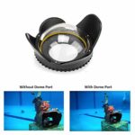 Meikon Fisheye Wide Angle Dome Port Len Shade Cover for Camera Diving Housing (Round), Pressure Resistant is up to 60m/ 197ft