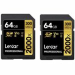Lexar Pack of 2 Professional 2000x 64GB (128GB Total) SDXC UHS-II Memory Cards (LSD2000064G-BNNNU) Bundle w/Deco Gear Accessories Kit Includes Reader & Case + Screen Covers + Microfiber Cloth & More