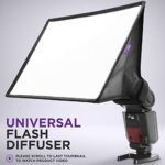 Flash Diffuser Light Softbox 11×8” by Altura Photo (Universal, Collapsible with Storage Pouch) for Canon, Yongnuo and Nikon Speedlight